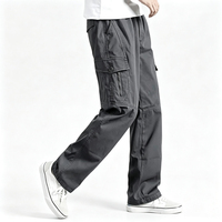 Pantalon cargo décontracté pour homme, respirant, avec cordon de serrage, multi-poches, vêtements tactiques d'extérieur, pantalon et pantalon de taille plus pour homme