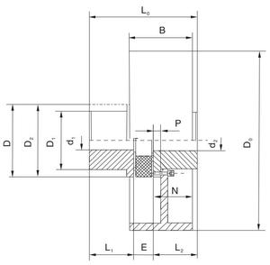 Precio de acoplamiento de mandíbula varios promocional Acoplamiento de mandíbula flexible con disco de freno - Product Image 2