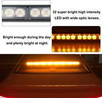 Nueva Barra de luz estroboscópica de emergencia de 36 pulgadas y 32 LED, 16 pies, ámbar, asesor de tráfico de seguridad, iluminación de precaución intermitente direccional