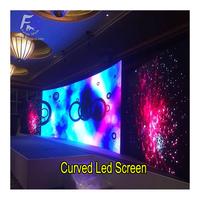 L'église Publique Décors Mur Vidéo MENÉ Incurvé D'intérieur de Panneau P3.91 HD LED Affichage ECRAN GEANT DALLE LED