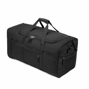 Sac de voyage souple extensible 32'' 110L (140L avec roulettes) pliable extra large avec 3 roues en ligne, sac de sport à bandoulière - Product Image 5
