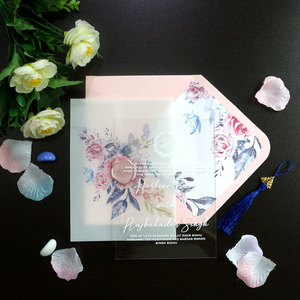 การ์ดเชิญงานแต่งงานทำจากอะคริลิคสำหรับงานเลี้ยงวันเกิดพิมพ์ลายได้ตามต้องการ - Product Image 4
