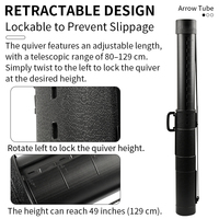 Tube à flèches SPG pour arc à poulies et arc classique, ajustable, pour la chasse et le tir, équipement de carquois, flèches en carbone, étui de transport en plastique