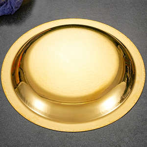 Plato Redondo Multifuncional de Acero Inoxidable Martillado para Servir Mariscos, Pasta, Filetes, Langosta, Ensaladas y Barbacoa - Product Image 4