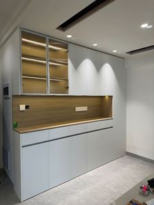 Customized Size White Solid Wood <b>Sideboard</b> Cabinet Restaurant Furniture Made From Environmentally Protected Materials - Product Image 3