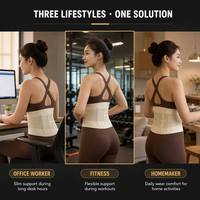 Ceinture de soutien lombaire basse en néoprène, correcteur de posture, ceinture de compression ajustable pour soulager les douleurs dorsales