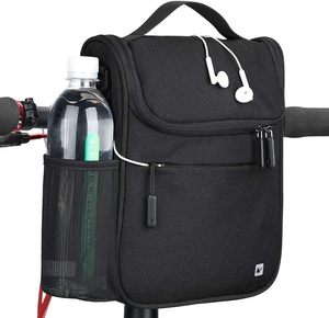 Bolsa multifuncional para manillar de bicicleta, gran capacidad, con correas para los hombros, diseño duradero, bolsa para manillar de ciclismo - Product Image 3