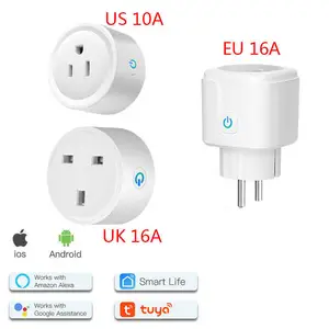 Mvava 16A ปลั๊กไฟฟ้าควบคุมระยะไกลไร้สายในบ้านอัจฉริยะ EU US UK