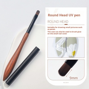 Nail Drawing Pen with Phototherapy Feature Special Universal Formulated Head for Nail Shops Wood Handle Nylon <b>Brush</b> Material - Product Image 3