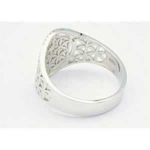 Anillo de cóctel clásico de plata de ley 925 chapado en rodio, juego de 4 capas chapadas, joyería moderna para mujer - Product Image 3