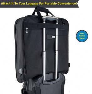 Free Sample Suit Carry on <b>Garment</b> <b>Bag</b> for Travel & Business Trips With Shoulder Strap (Black) - Product Image 3