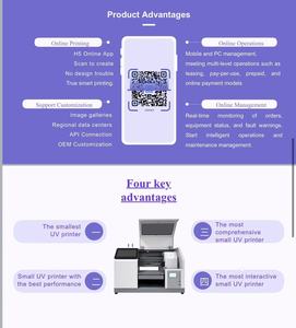 מדפסת UV שטוחה ניידת XP600 עם ראש הדפסה מבוסס בינה מלאכותית, קטנה במיוחד, מתפתחת עצמית, עם אפליקציה לסריקת קוד QR להדפסה על כיסויים לטלפונים ובקבוקים. - Product Image 4