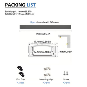 1707 màu đen Trần Bar chiếu sáng Strips recessed tuyến tính hồ sơ Alu kênh vách thạch cao thạch cao tường thạch cao <span class=keywords><strong>Led</strong></span> nhôm hồ sơ - Product Image 6