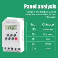 Commutateur de contrôle de temps de micro-ordinateur AC 110V/220V 25A commutateur de temps numérique Programmable minuterie KG316T-11