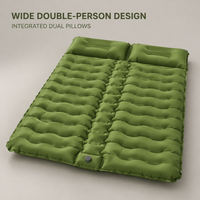 Matelas de couchage gonflable double, épais, en nylon TPU, avec pompe externe, portable, pour le camping et la sieste