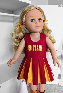 Conjunto de uniforme de alegría de estilo americano de muñeca de 18 pulgadas con accesorios de mochila para niñas, tamaño juvenil, servicio OEM perfecto, regalo para niños - Product Image 2