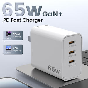 SChitec US Plug Foldable 65W GaN Fast <b>Charger</b> <b>Universal</b> Dual Super Fast Charging Type-<b>C</b> <b>USB</b> <b>Charger</b> <b>Laptop</b> <b>Charger</b> for Charging - Product Image 2