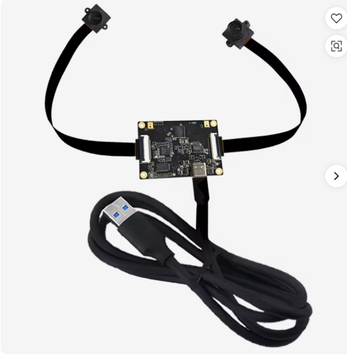 3D Stereo Camera IMU VR Camera HD Dual Lens Synchronization USB2.0 Camera High Speed Supports External Trigger Photography