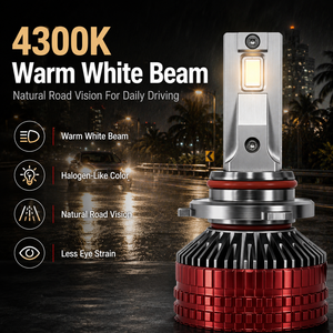 Phares <span class=keywords><strong>LED</strong></span> XVIEW 4300K Blanc Chaud 150W 30000LM H4 H7 H11 Ampoules de Voiture Double Tube en Cuivre Toutes Conditions Météo Forte Pénétration Vente en Gros - Product Image 2