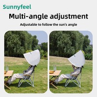 Chaise de jardin moderne, chaise de plage pliable, chaise de camping, parasol portable, accessoires de protection solaire