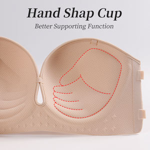 Xb170 Cốc Tay Dày Độn Thu Thập Ngay Lập Tức Vô Hình Liền Mạch <span class=keywords><strong>Strapless</strong></span> Backless Phụ Nữ Áo Ngực Cho Kích Thước Nhỏ - Product Image 2