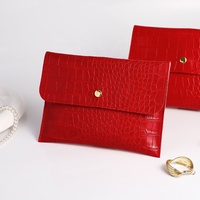 PUPPYSEW  18*13cm Tas Makeup Kulit PU Kantong Perhiasan Kulit PU Tas Travel Kulit Imitasi Kantong Kulit PU Dengan Logo Custom