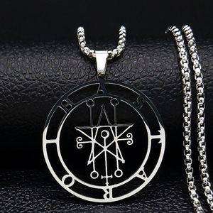 Collar con Símbolo del Demonio <span class=keywords><strong>Goetia</strong></span>, Collares de Acero Inoxidable al por Mayor, Collar de Oro Personalizable, Joyería de Escorpión - Product Image 2
