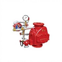 Vanne d'alarme de débordement et ensemble de vanne d'alarme d'humidité en fonte ductile à bride avec moteur à eau pour système d'extinction d'incendie