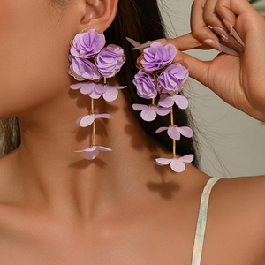 Pendientes de Moda para Mujer, Diseño Floral, Estilo Lujoso y Elegante, Varios Modelos 2026, Venta al Por Mayor de Joyería - Product Image 6