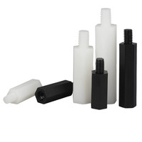Entretoises hexagonales en plastique électronique en nylon noir M2/2.5/3/4*L + 6mm, entretoises mâle-femelle
