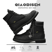 Bottes de sécurité pour hommes de haute qualité en cuir véritable résistantes à l'usure, anti-perforation, antidérapantes, fabricants de chaussures de sécurité