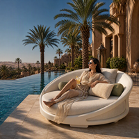 Chaise longue de luxe pour hôtel, imperméable, pour extérieur, au bord de la piscine, flottante, pour la plage, chaise longue de jour