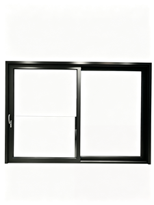 Fenêtre coulissante horizontale en verre double vitrage trempé avec cadre en alliage d'aluminium sur mesure pour villa résidentielle - Product Image 1