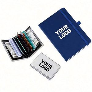 Wholesale Unisex Simple <b>Compact</b> Rfid Blocking Business Holder Custom Logo Anti-Theft Id Name Credit Card Case Promo Gift - Product Image 1