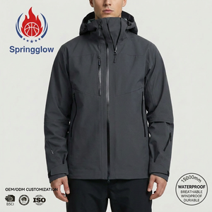 Chaqueta de Nieve Impermeable para Hombre con Logotipo Personalizado OEM, 10,000 mm, Traje de Esquí, Chaqueta de <span class=keywords><strong>Snowboard</strong></span>, Parka Térmica, Carcasa Rígida, para Esquí, Invierno, Aire Libre - Product Image 1