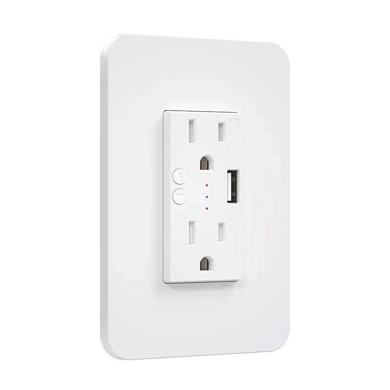 Amazon Alexa US Standard Wifi Electrical Wall Smart 15amp Socket Plug Outlet Receptacle with USB Port