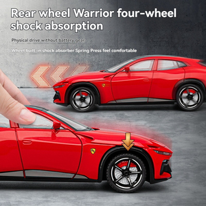 Diecast Mô hình xe 1:24 tỷ lệ với âm thanh và ánh sáng pullback cửa mở trang trí trang trí kim loại xe SUV Xe mô hình đồ chơi - Product Image 4