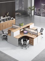 Poste de travail moderne pour six personnes, simple, écran de séparation croisée extensible de luxe, chaise de bureau, combinaison de meubles, usage domestique