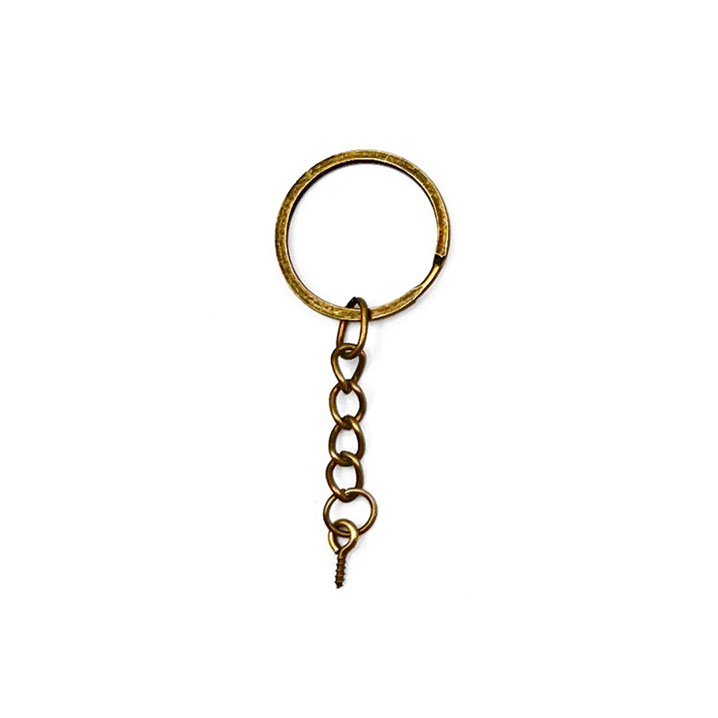 25mm flat keychain hook with 10mm eyelet