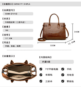 Nouveaux sacs bandoulière de créateur tendance en cuir véritable de haute qualité, sacs messager décontractés, sacs fourre-tout et sacs à main pour femmes - Product Image 2