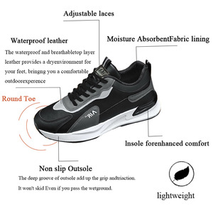 Nouvelles baskets décontractées pour hommes, respirantes, avec amorti en maille, tendance, polyvalentes, <span class=keywords><strong>plateforme</strong></span>, course à pied, cuir, anti-odeur - Product Image 5