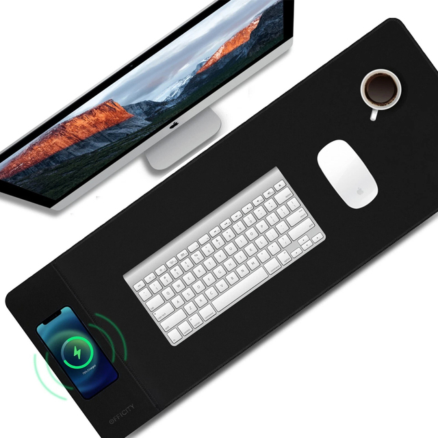 Custom Extra Long Non Slip Small 15w Fast Wireless Charging Ergonomic LED RGB Gaming Mouse Pad Stock Eco-friendly Scratch PU