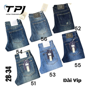 Jeans style sarouel personnalisable et respirant pour hommes, nouveau pantalon droit formel de qualité supérieure en denim délavé à taille moyenne fabriqué au Vietnam - Product Image 5