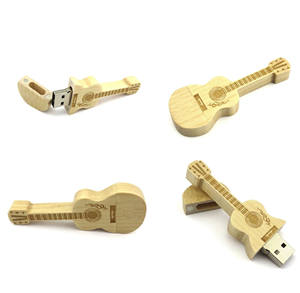 Jaster — clé USB de <span class=keywords><strong>guitare</strong></span> en bois, 32GB, 64GB, Instrument de musique, Logo personnalisé, cadeaux promotionnels - Product Image 2