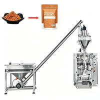 Machine d'emballage verticale automatique VFFS à vis sans fin pour poudre d'épices, café et farine, avec fonctions de lavage et de remplissage