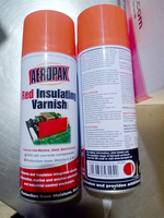 Vernis isolant électrique rouge en aérosol 400 ml, revêtement protecteur en spray pour composants électriques, transparent