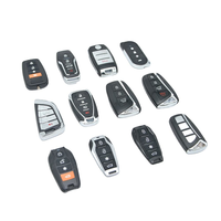Clé de voiture universelle intelligente DIY, télécommande programmable, version anglaise, style 4 boutons, double porte, en plastique