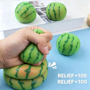 Jouet à presser en forme de pastèque, gadget anti-stress en plastique pour adultes, jeunes et adolescents - Product Image 2