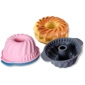 Moldes de silicona antiadherentes coloridos de alta calidad para pasteles estriados, pasteles <span class=keywords><strong>caseros</strong></span> de silicona para moldes redondos, pan y gelatina - Product Image 4