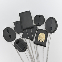 Porte-badge avec logo personnalisé Porte-badge fendu en cuir véritable Porte-badge Porte-carte d'identité Étui à badges